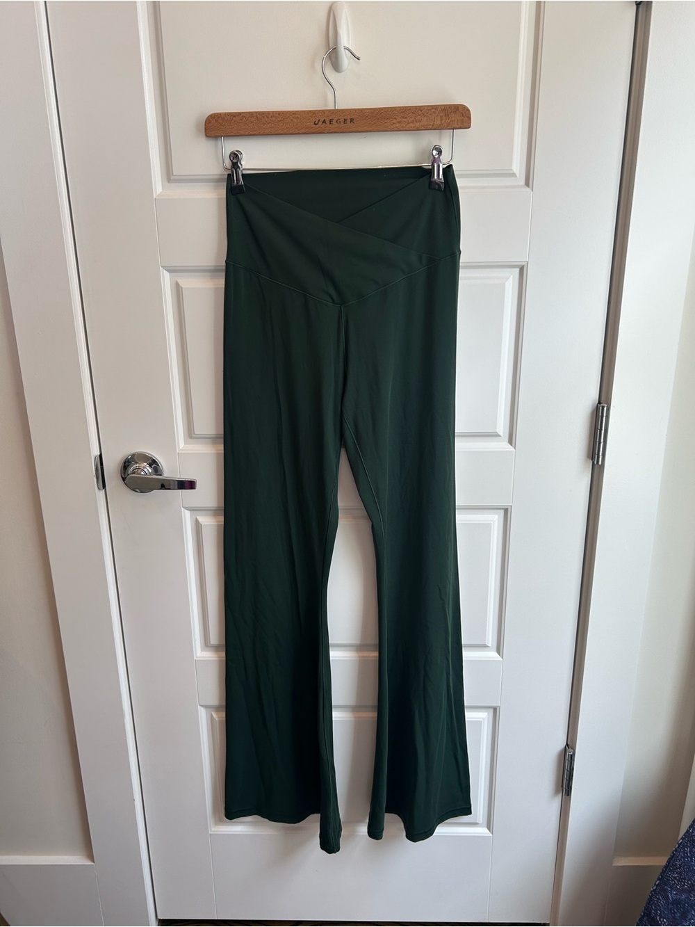 Offline Dark Green Flared High-Rise Yoga Pants